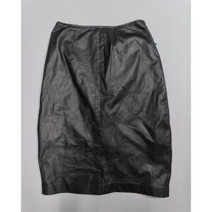 Rinzi International Collection Black Genuine Leather Skirt Size 6